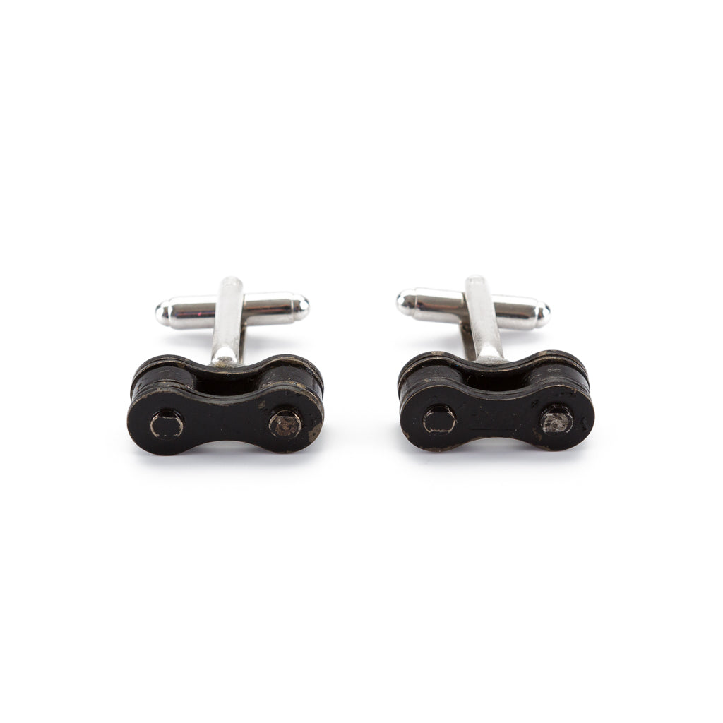 Recycled Bicycle Chain Cufflinks | Eco Gift for Cyclists & Bikers