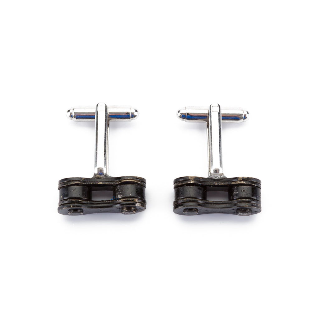Recycled Bicycle Chain Cufflinks | Eco Gift for Cyclists & Bikers